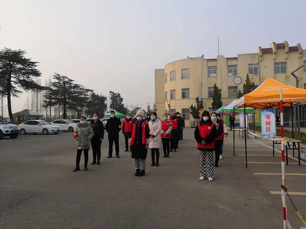 曹庵镇村居开展核酸检测演练工作 (1)