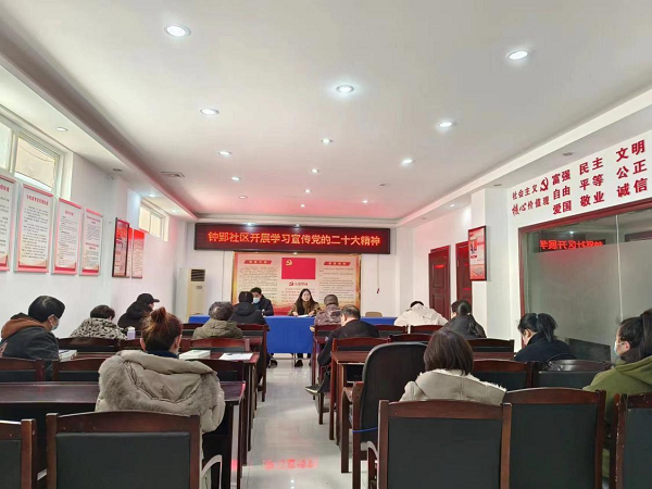 钟郢社区开展学习宣传党的二十大精神