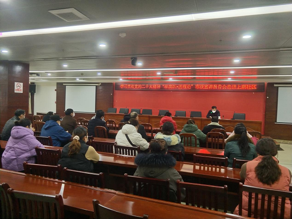 学习贯彻党的二十大精神“举旗帜•送理论”市级宣讲报告会走进上湖社区