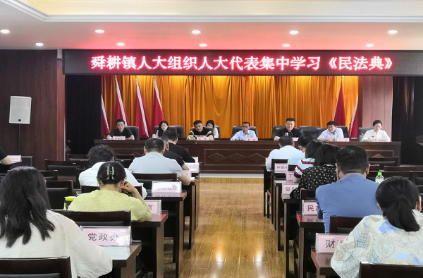 舜耕镇人大组织人大代表集中学习《民法典》