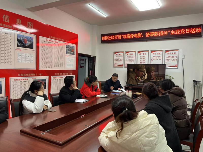 前锋社区开展“观雷锋电影 悟奉献精神”主题党日活动_副本